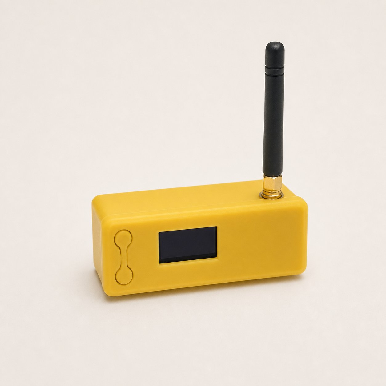 Yellow Farm-Mesh bridge node with antenna and display